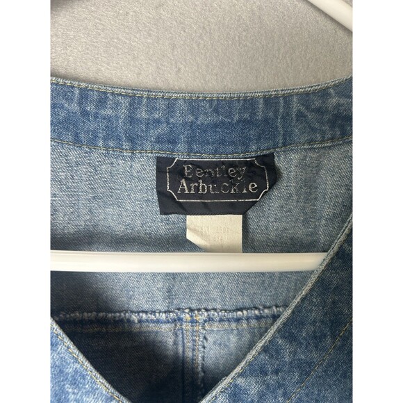 VTG Denim Women's Vest Sleeveless Western Cabincore Y2K Grunge Sz 12 - Picture 3 of 5